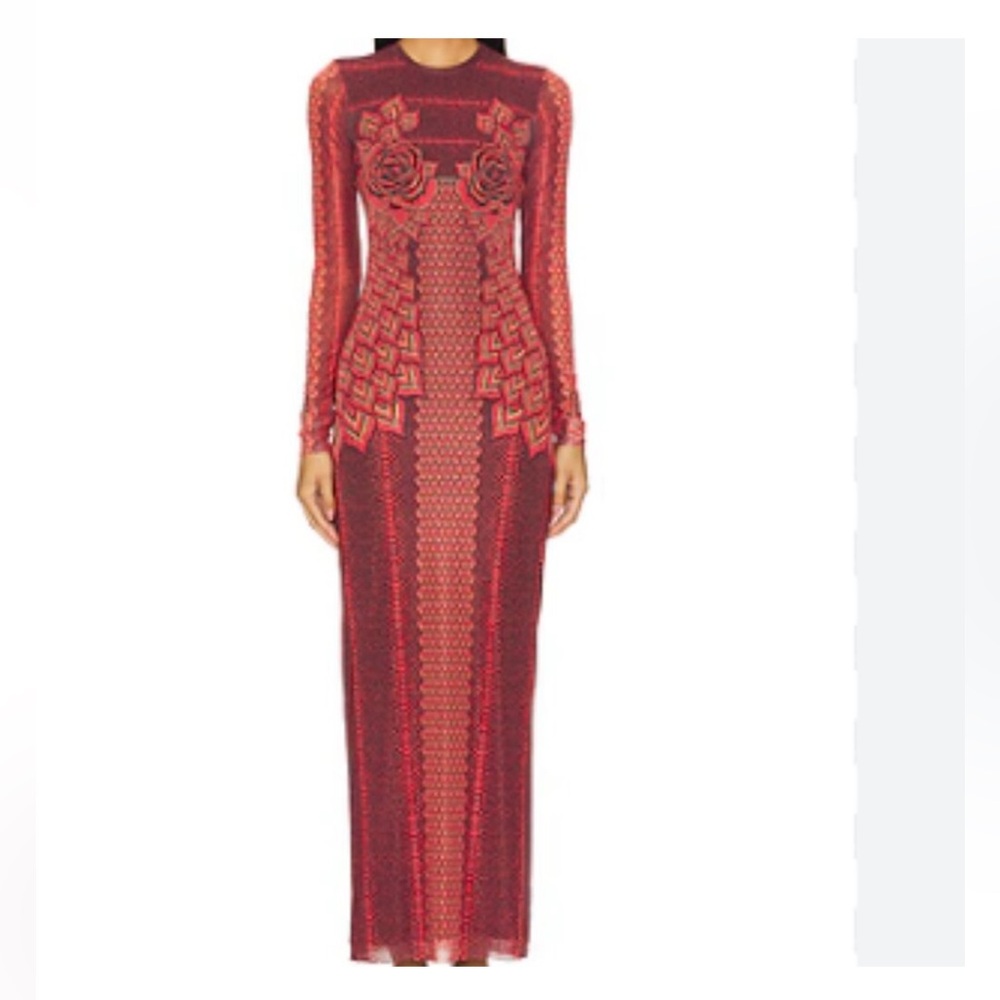 AFRM Red Long Sleeve Dress